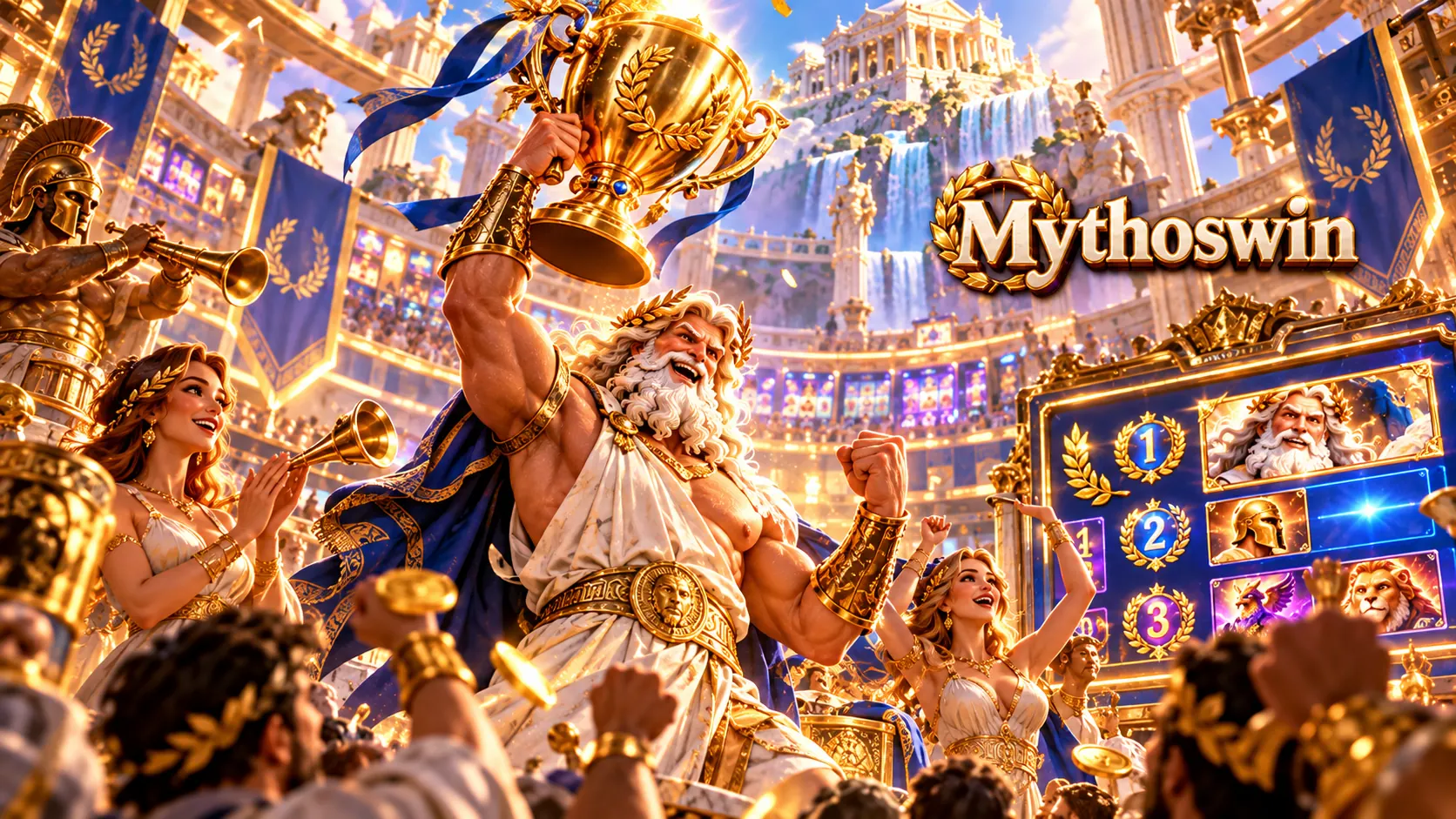 Mythoswin tournament champion lifting the trophy